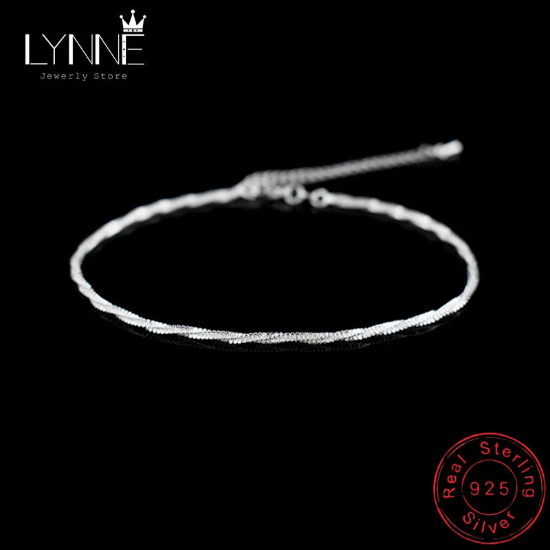 Twisted Hemp Rope Anklets 925 Silver Sexy Beach Foot Chain Bracelet