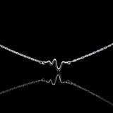 Sterling Silver Waves Bracelet Lightning Pendant for Women