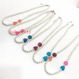 6MM Shell Pearl 14MM Heart Jades Necklace