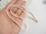AA Grade 5-6MM Natural Freshwater Pearl Necklace with 925 Sterling Silver Clasp