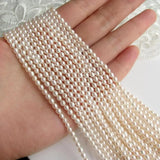 AA Grade 5-6MM Natural Freshwater Pearl Necklace with 925 Sterling Silver Clasp