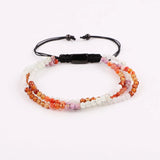 Faceted Gemstone Beads Triple Strand Bracelet, Jewelry Gift