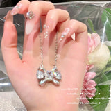925 Silver Crystal Bowknot Jewelry Set for Women