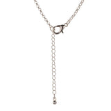 Square Shape Alloy Pendant Long Chain Necklace for Women