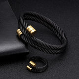 Stainless Steel Open Cuff Bracelets Chain Link Wrap Sporty Men Women Gift