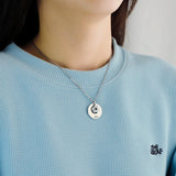 Stainless Steel Football Pendant Necklace for Men's Name Jewelry