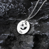 Stainless Steel Football Pendant Necklace for Men's Name Jewelry