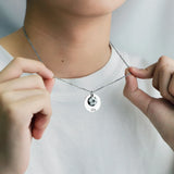 Stainless Steel Football Pendant Necklace for Men's Name Jewelry