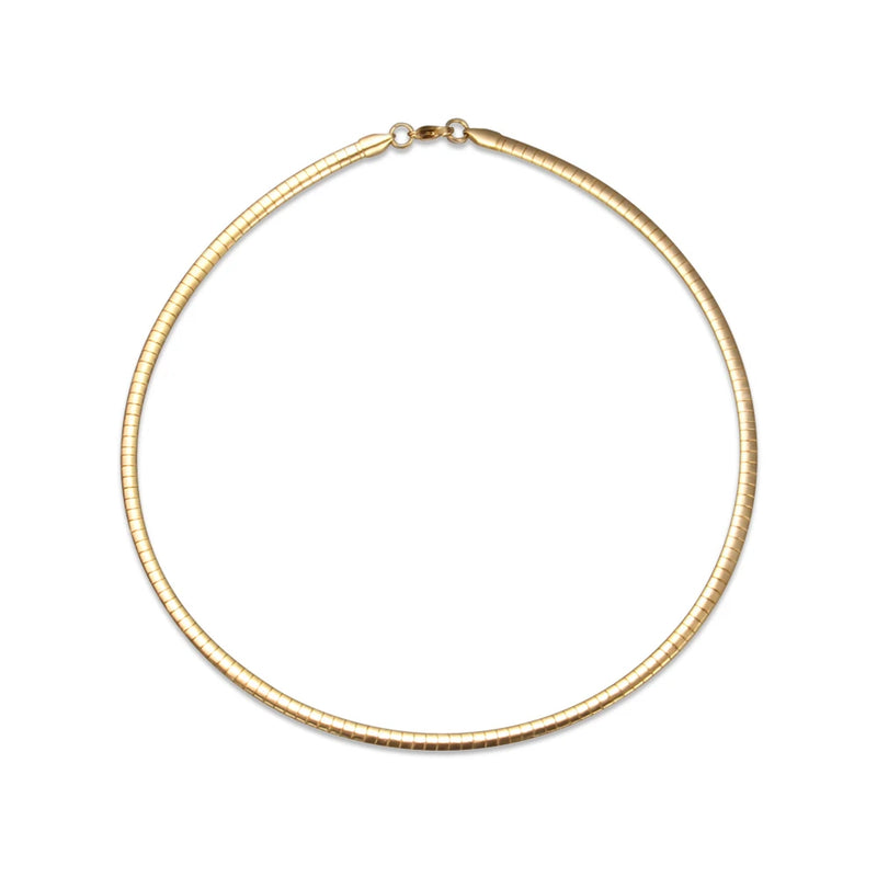 Gold-Color Chunky Collar Choker Necklace For Women