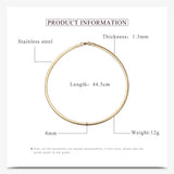 Gold-Color Chunky Collar Choker Necklace For Women