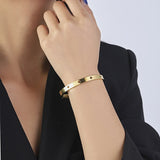 Hollow Star Charm Bangles Stainless Steel for Wedding Party