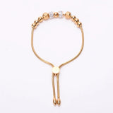 Adjustable Zircon Strand Beaded Bracelet for Women's Gift