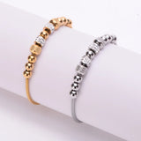 Adjustable Zircon Strand Beaded Bracelet for Women's Gift