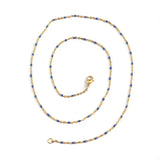 Enamel Link Cable Chain Necklace Stainless Steel Multicolor Jewelry 60-50cm