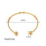 Stainless Steel Open Bracelet for Women Girls 18K Cuff Bangle