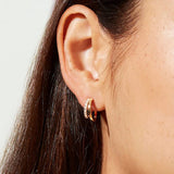 Zircon Circle Chain Earrings For Women Cartilage Hoop Jewelry