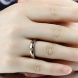 Stainless Steel Zircon Couple Rings Wedding Engagement CZ Ring