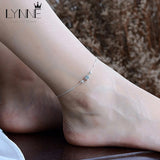 Sterling Silver Bead Pendant Anklets Foot Chain Bracelets Women Gift