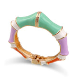 Colorful Bangle Cuff Bracelet Enamel Bamboo Bangle for Women Girls