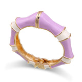 Colorful Bangle Cuff Bracelet Enamel Bamboo Bangle for Women Girls