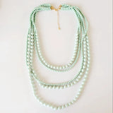 Elegant Mint Beaded Necklace