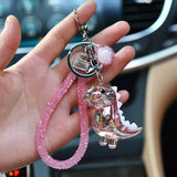 Stereo Dinosaur Keychain Soft Rubber Lanyard Acrylic Key Ring