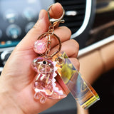 Stereo Dinosaur Keychain Soft Rubber Lanyard Acrylic Key Ring