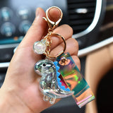 Stereo Dinosaur Keychain Soft Rubber Lanyard Acrylic Key Ring