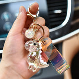 Stereo Dinosaur Keychain Soft Rubber Lanyard Acrylic Key Ring
