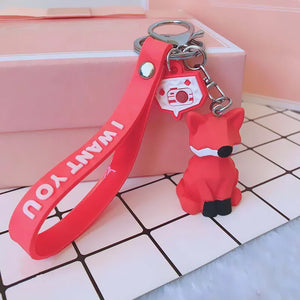 Stereo Dinosaur Keychain Key ring Panda Koala Fox Multiple Animal Keychain
