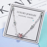 Sterling Silver 925 Crystal Cat Bangle Bracelet for Women