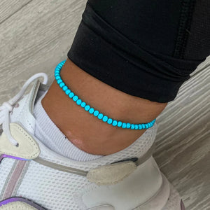 Summer Turtle Pearl Bead Anklet Bracelet Women Jewelry Gift