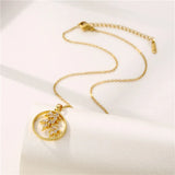 Sunflower Clavicle Necklace Choker For Women Leaf Feather Shining Crystal