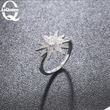 Sunflower Zirconia Micro Rings for Women