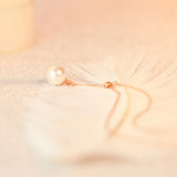 Pearl Pendant Necklace 925 Sterling Silver Adjustable Collarbone Jewelry
