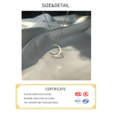 Moon 925 Silver Necklace Crescent Clavicle Chain Pendant