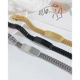 Symmetry Stainless Steel Chain Link Bracelets Men Women