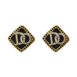 Square Letter Earrings Gift Party Wedding Woman Jewelry Stud Earrings
