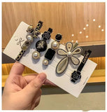 Metal Hair Clip with Pearl Bow Gift for Women