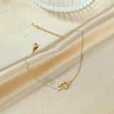 Zircon Heart-shaped Anklets Stainless Steel Jewelry Woman Gift