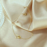Zircon Heart-shaped Anklets Stainless Steel Jewelry Woman Gift