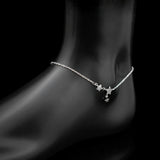 925 Silver Three Stars Pendant Ankle Bracelet