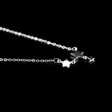 925 Silver Three Stars Pendant Ankle Bracelet