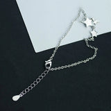 925 Sterling Silver Star Pendant Anklet Bracelet for Women
