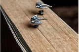 Sterling Silver Tiny Dragon Pterosaurs Dinosaur Stud Earrings