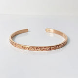 Irregular Geometric Embossed Bracelet, 18K Brass Plated Bangle