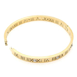 Titanium Steel Rome Number Rhinestone Bracelets for Women Men