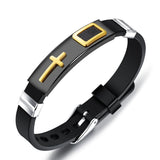 Titanium Steel Silicone Belt Buckle Bracelet Men's Jewelry