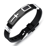 Titanium Steel Silicone Belt Buckle Bracelet Men's Jewelry