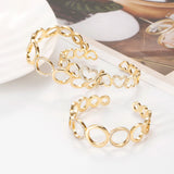 Copper Zirconia Cuff Bangle Bracelet - Gift for Women